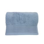 Toalla lisa de rizo Jade 100% algodón-Vicente Barcelo Baño-Azul-100 x 150 cm