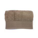Toalla lisa de rizo Jade 100% algodón-Vicente Barcelo Baño-Taupe-100 x 150 cm